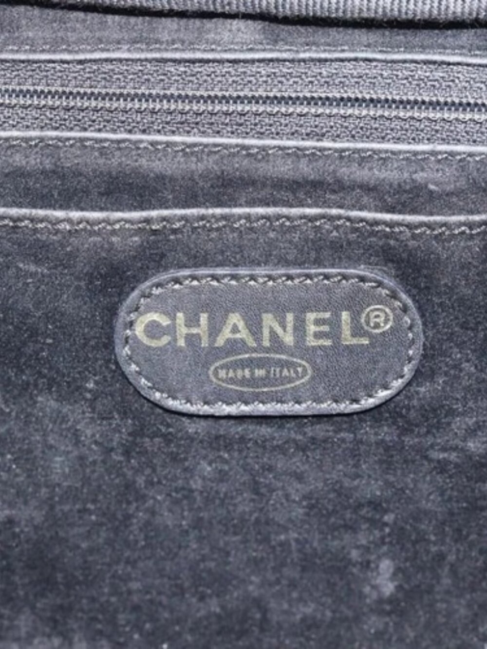 CHANEL COCO Mark Vanity Hand Bag Patent leather Black Gold CC Auth 181661 - Picture 14 of 16
